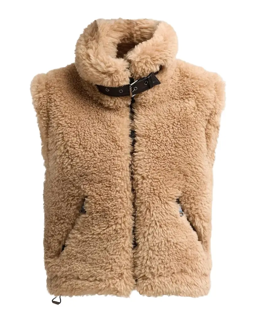 Sam. Funnel Collar Sherpa Vest