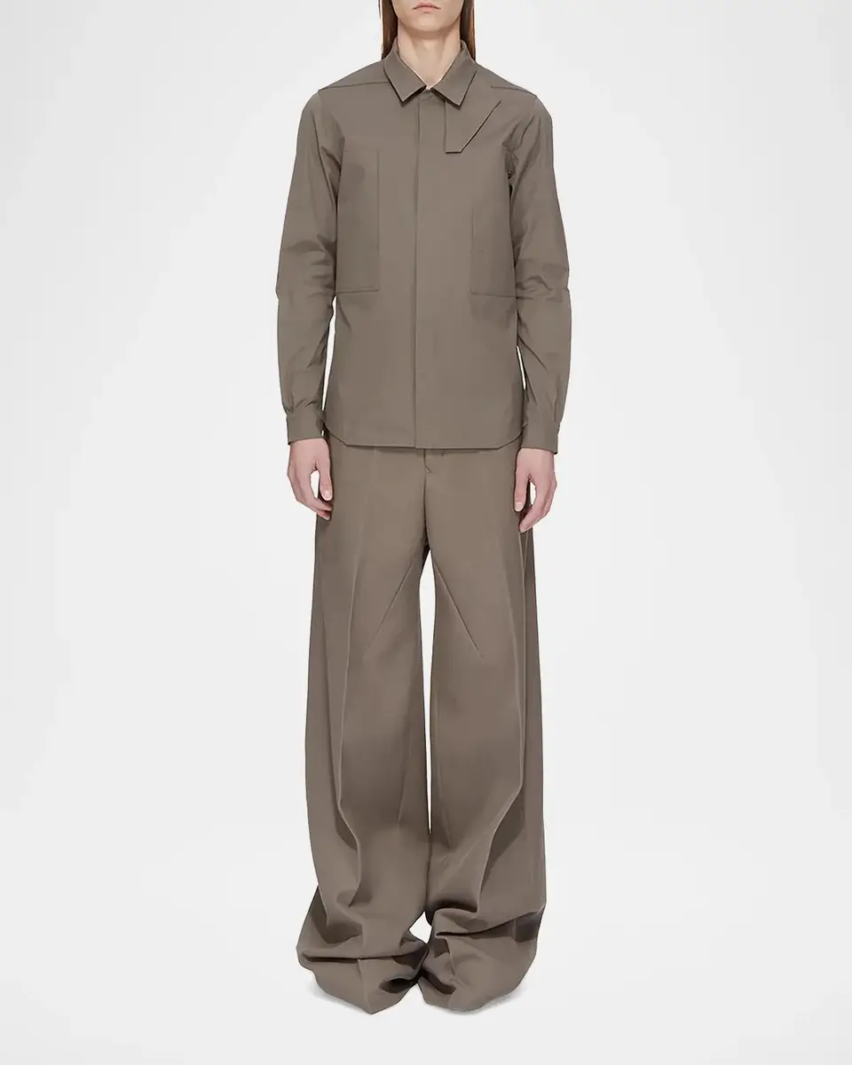 Rick Owens Camicia Stretch-Cotton Shirt | Thumbnail 2 Rick Owens Camicia Stretch-Cotton Shirt | Thumbnail 2