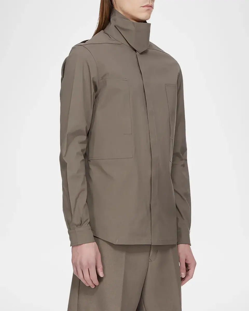 Rick Owens Camicia Stretch-Cotton Shirt | Thumbnail 4 Rick Owens Camicia Stretch-Cotton Shirt | Thumbnail 4