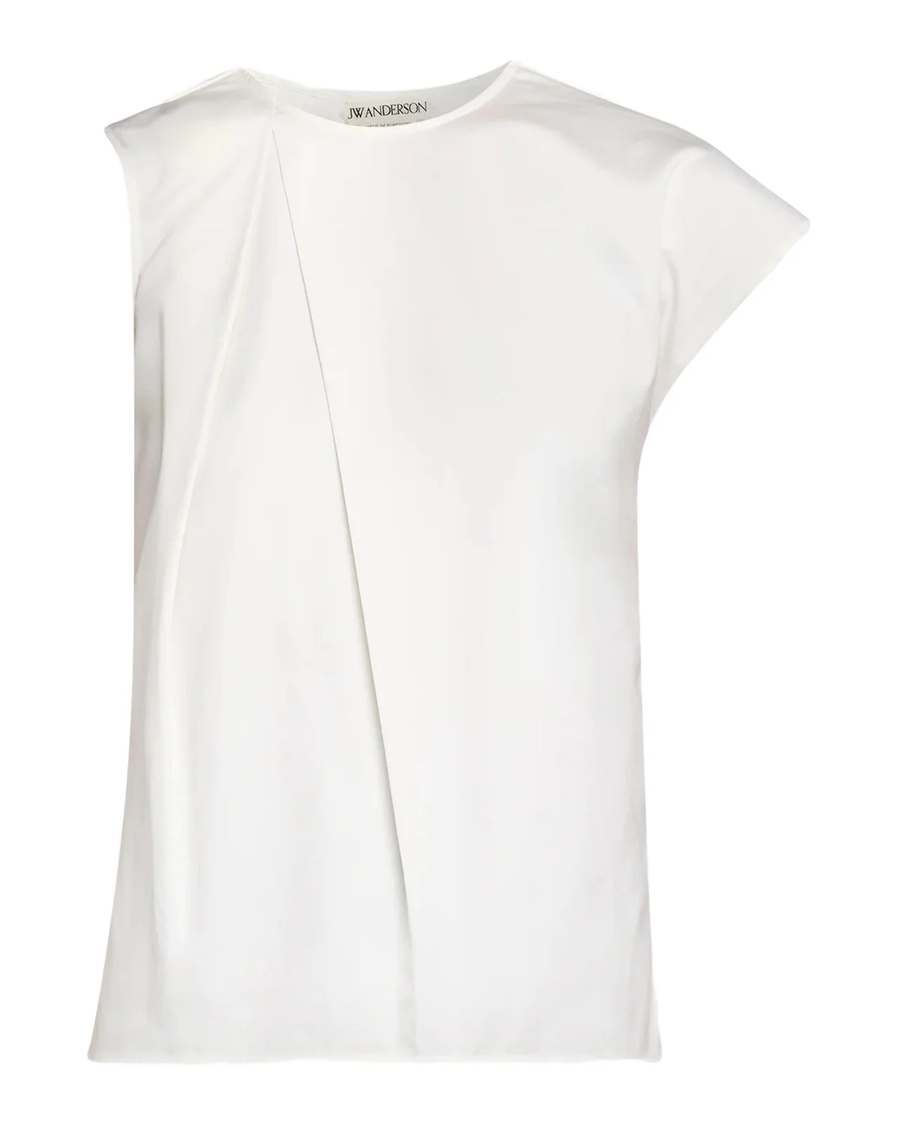 Sculptural Sleeve Pleated Cotton Poplin Top Sculptural Sleeve Pleated Cotton Poplin Top