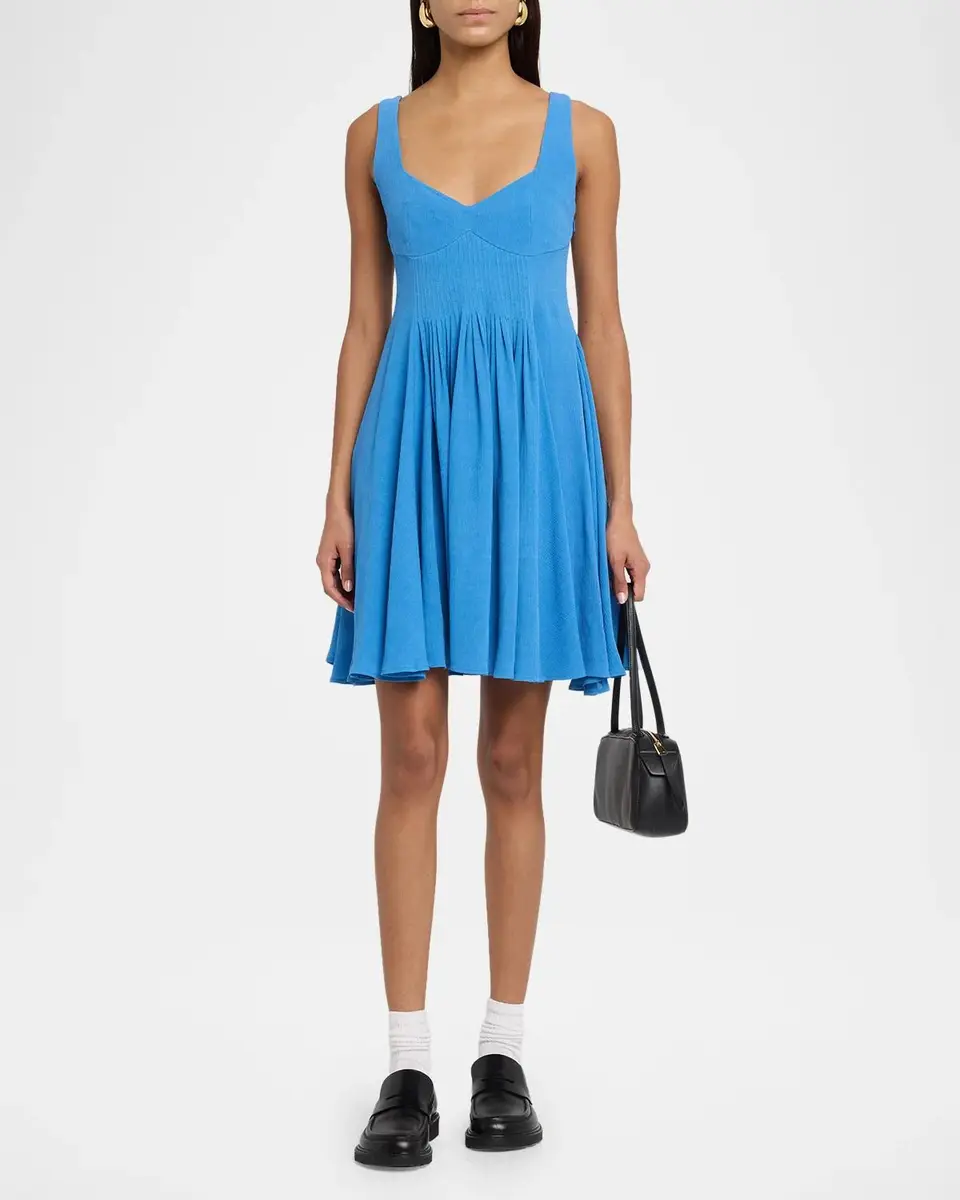 JW Anderson Sweetheart-Neckline Pleated Babydoll Dress | Thumbnail 2 JW Anderson Sweetheart-Neckline Pleated Babydoll Dress | Thumbnail 2