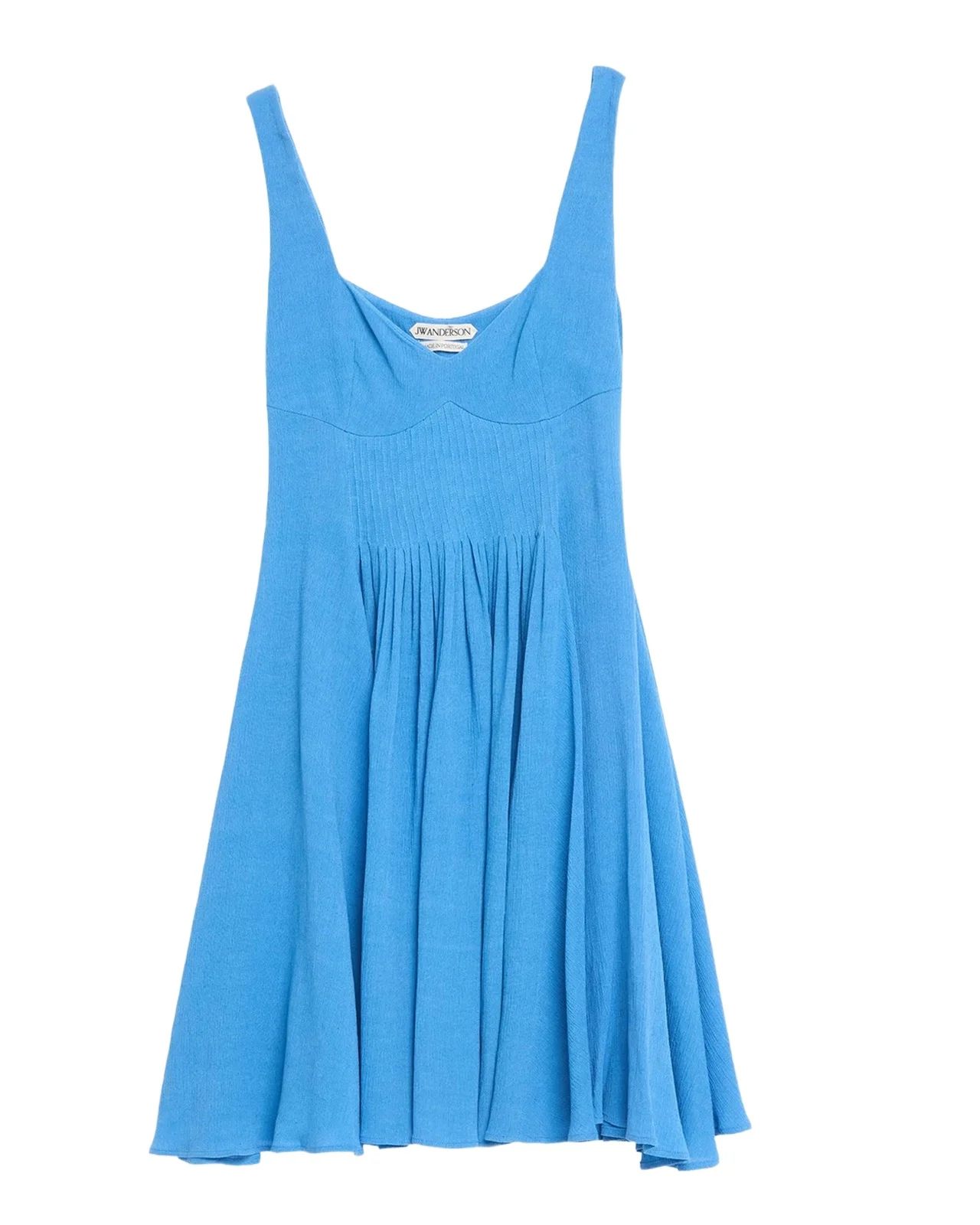 JW Anderson Sweetheart-Neckline Pleated Babydoll Dress
