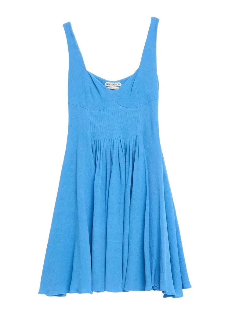 Sweetheart-Neckline Pleated Babydoll Dress Sweetheart-Neckline Pleated Babydoll Dress