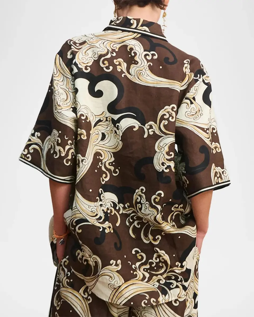 ALÉMAIS Otis Linen Short-Sleeve Shirt | Thumbnail 3 ALÉMAIS Otis Linen Short-Sleeve Shirt | Thumbnail 3