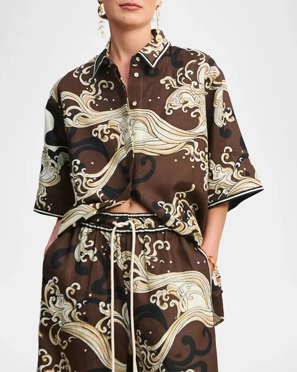 ALÉMAIS Otis Linen Short-Sleeve Shirt | Thumbnail 4 ALÉMAIS Otis Linen Short-Sleeve Shirt | Thumbnail 4