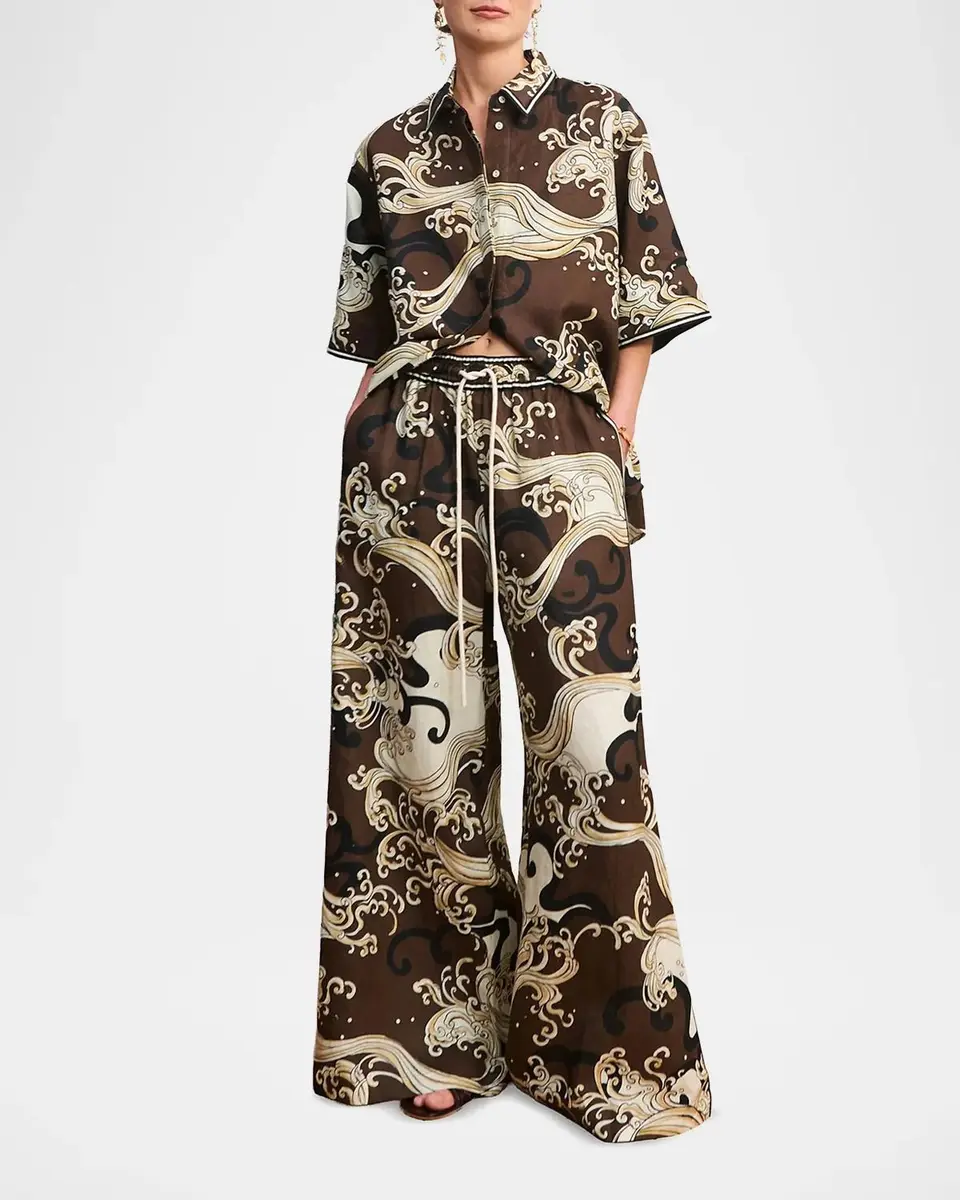 ALÉMAIS Otis Wave Wide-Leg Pants | Thumbnail 2 ALÉMAIS Otis Wave Wide-Leg Pants | Thumbnail 2