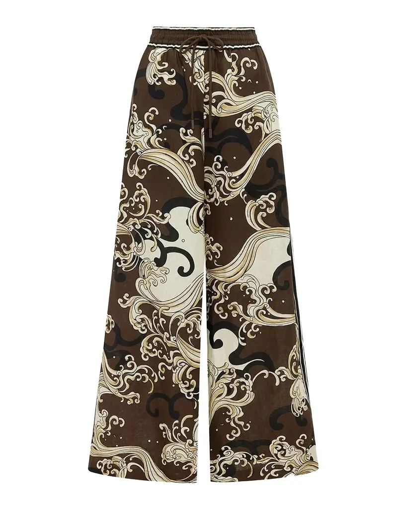 ALÉMAIS Otis Wave Wide-Leg Pants