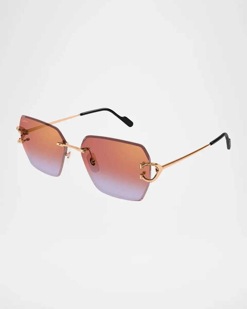 Cartier Motifs De 58MM Platinum-Plated Butterfly Sunglasses | Thumbnail 2 Cartier Motifs De 58MM Platinum-Plated Butterfly Sunglasses | Thumbnail 2
