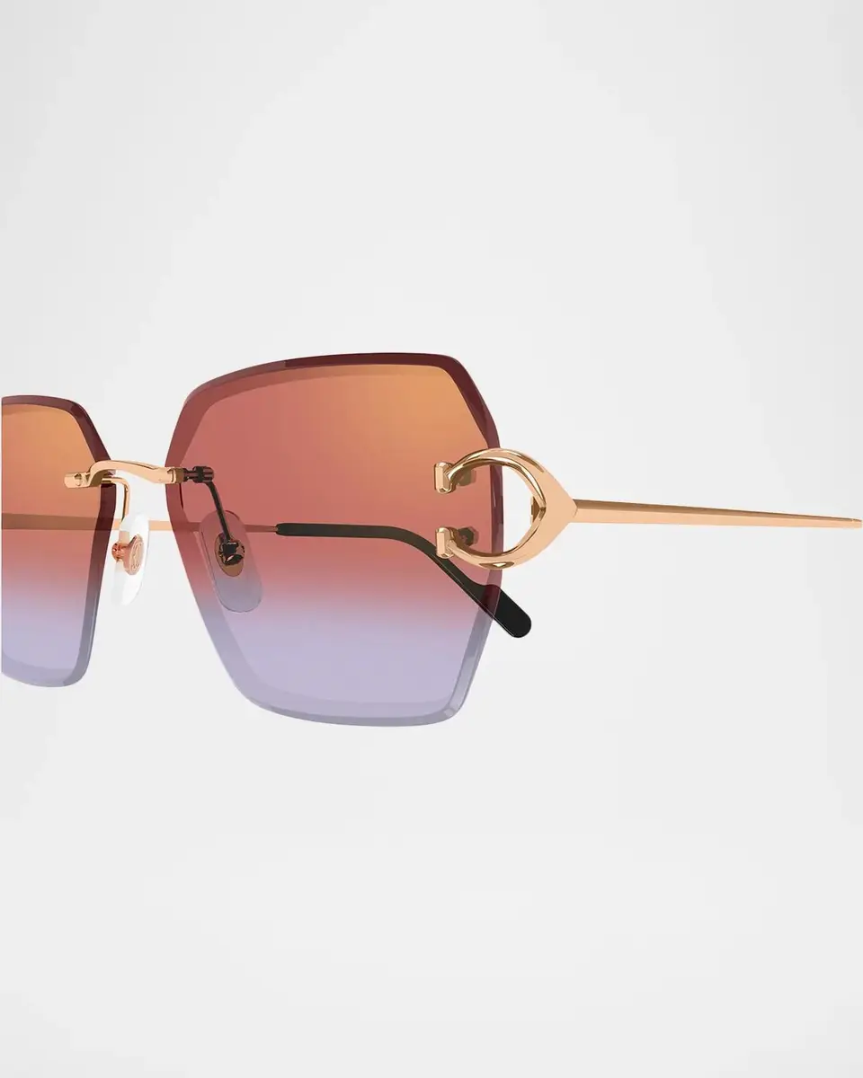 Cartier Motifs De 58MM Platinum-Plated Butterfly Sunglasses | Thumbnail 3 Cartier Motifs De 58MM Platinum-Plated Butterfly Sunglasses | Thumbnail 3