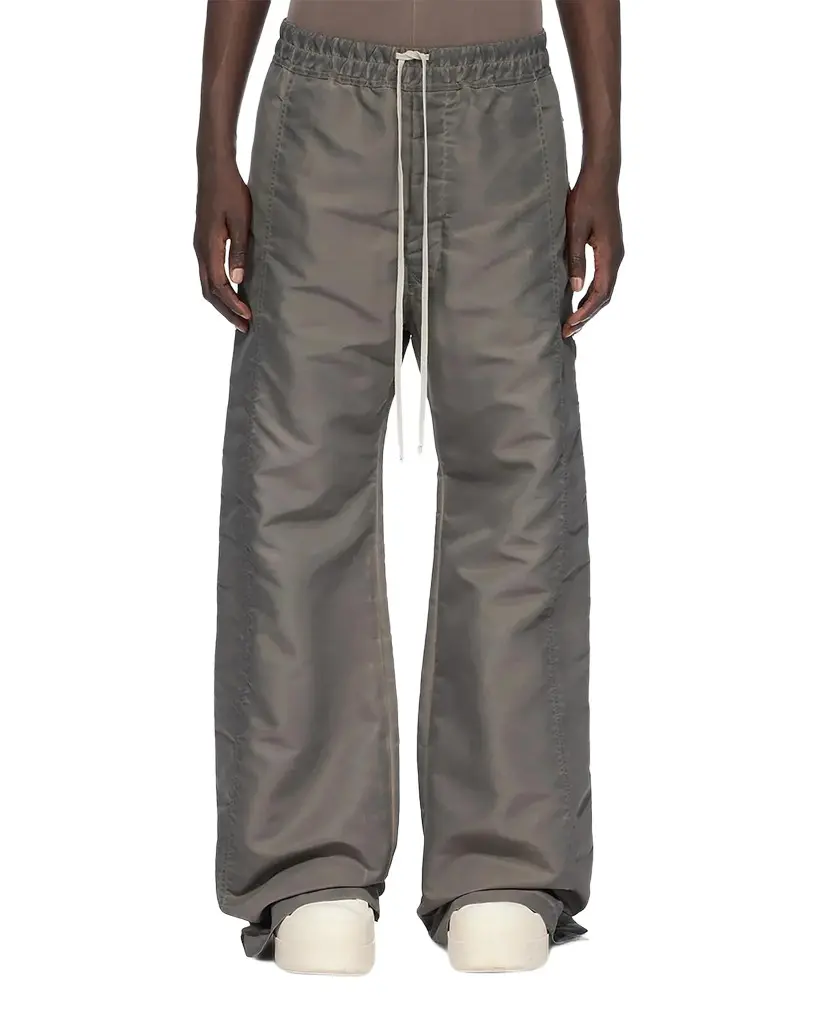 Rick Owens Pusher Snap-Side Wide-Leg Track Pants