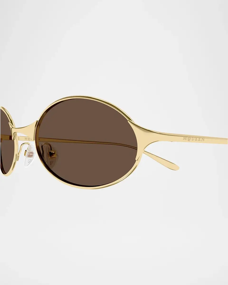 Alexander McQueen Neo 55MM Oval Sunglasses | Thumbnail 3 Alexander McQueen Neo 55MM Oval Sunglasses | Thumbnail 3