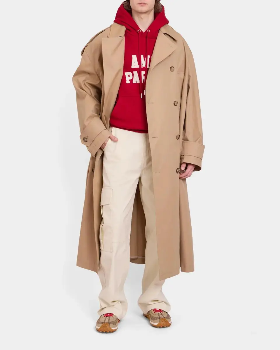 AMI PARIS Cotton Gabardine Trench Coat | Thumbnail 2 AMI PARIS Cotton Gabardine Trench Coat | Thumbnail 2