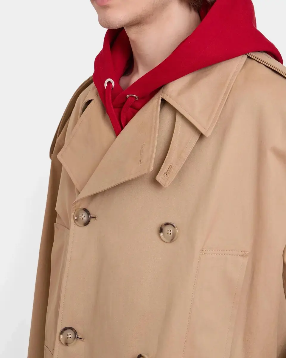 AMI PARIS Cotton Gabardine Trench Coat | Thumbnail 3 AMI PARIS Cotton Gabardine Trench Coat | Thumbnail 3