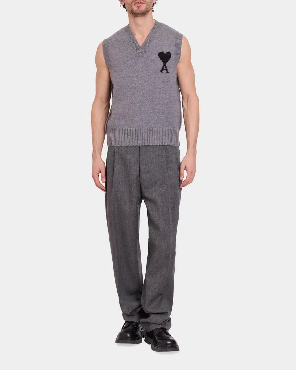 AMI PARIS Quota Ami De Coeur Logo Knit Vest | Thumbnail 2 AMI PARIS Quota Ami De Coeur Logo Knit Vest | Thumbnail 2