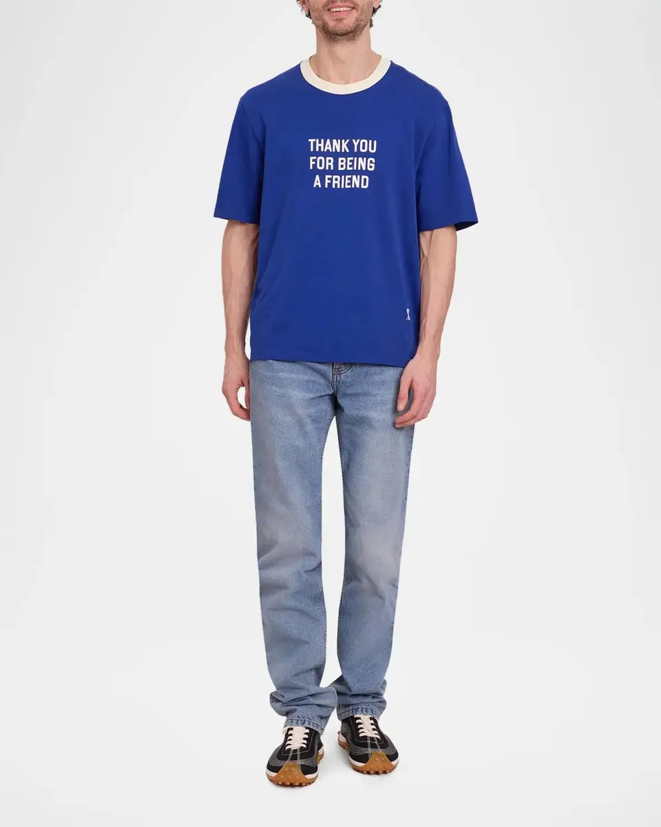 AMI PARIS Thank You For Being A Friend Boxy T-Shirt | Thumbnail 2 AMI PARIS Thank You For Being A Friend Boxy T-Shirt | Thumbnail 2