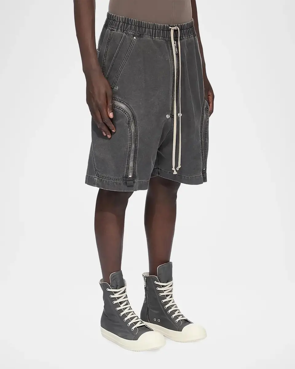 Rick Owens Bauhaus Denim Track Shorts | Thumbnail 4 Rick Owens Bauhaus Denim Track Shorts | Thumbnail 4