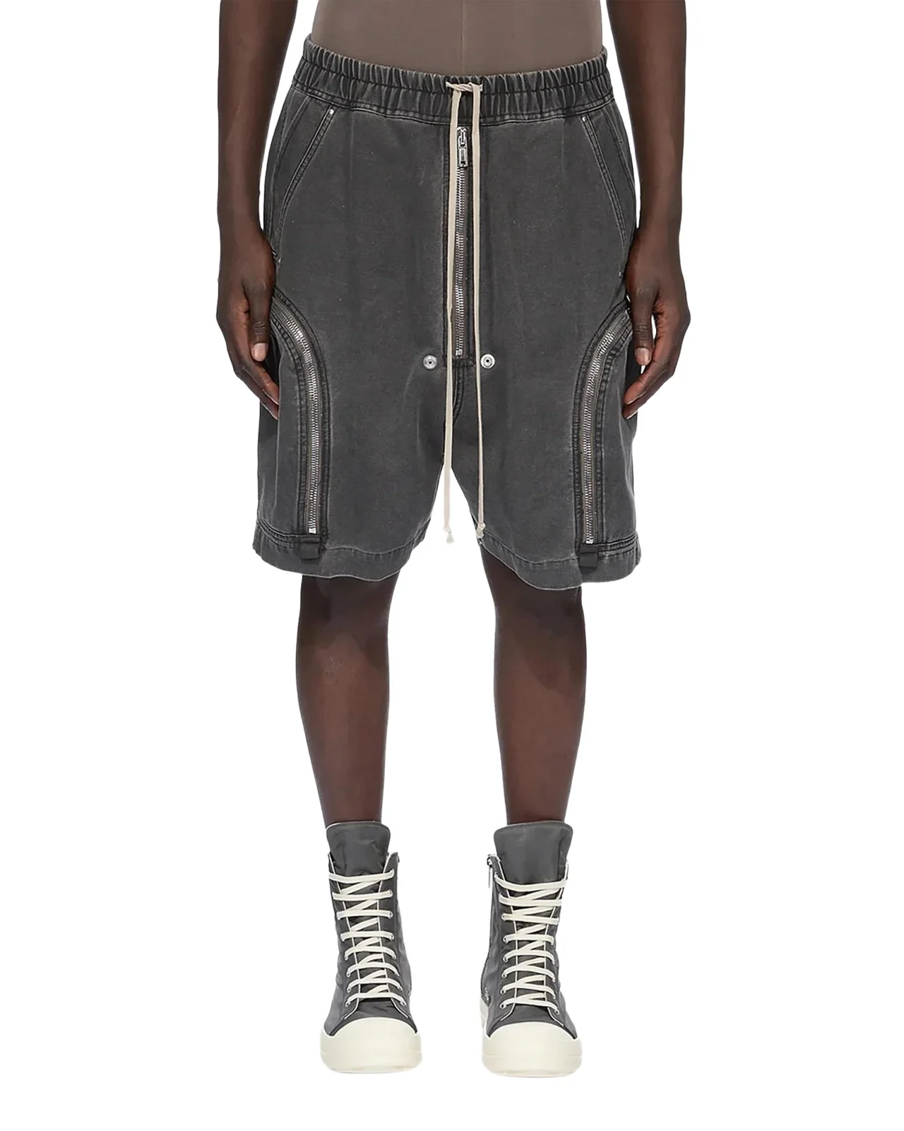 Rick Owens Bauhaus Denim Track Shorts