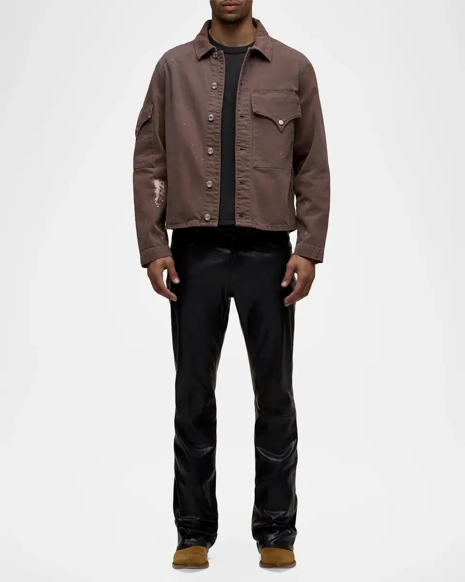 Hudson Walker Leather Kick Flare Jeans | Thumbnail 2 Hudson Walker Leather Kick Flare Jeans | Thumbnail 2