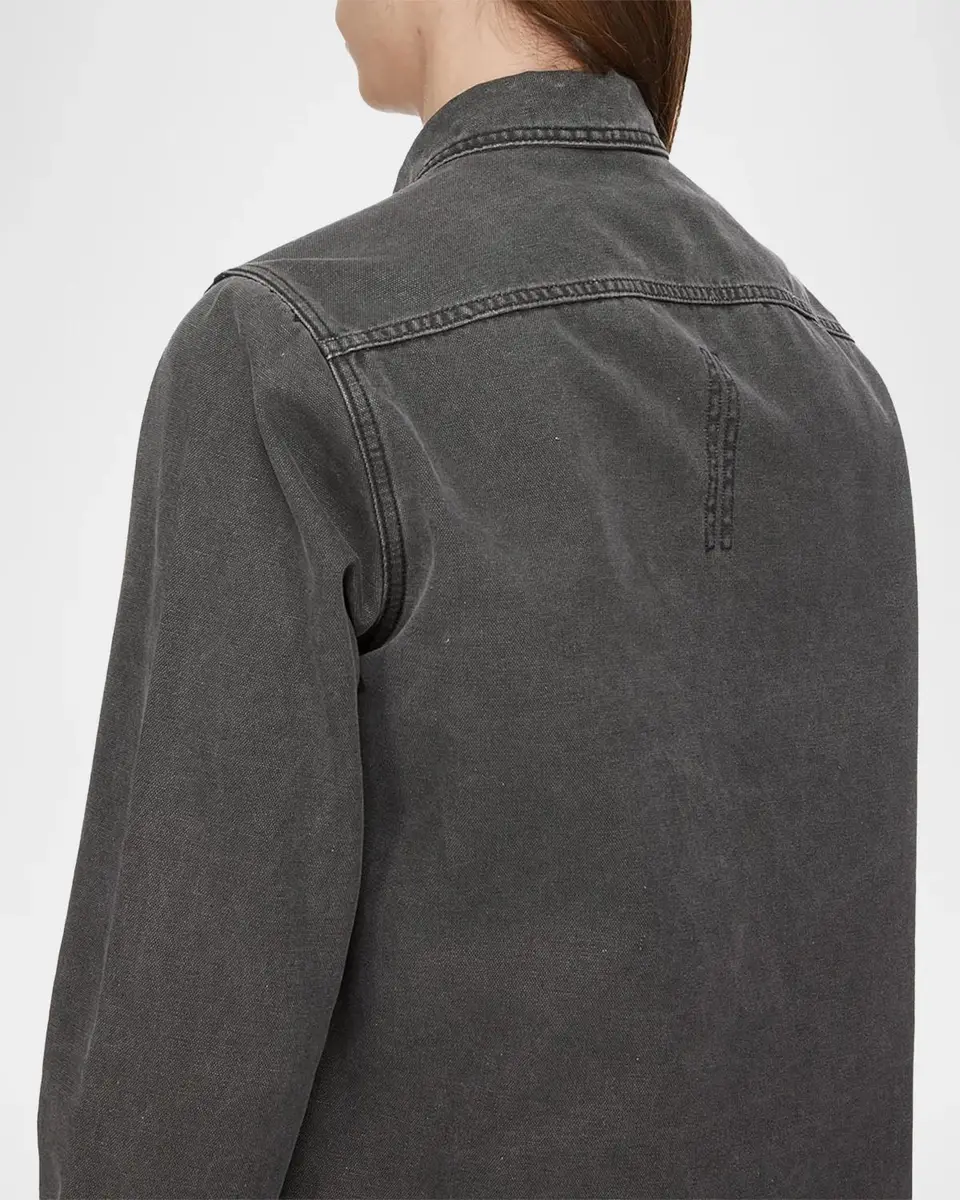 Rick Owens Denim Fitted Outershirt | Thumbnail 8 Rick Owens Denim Fitted Outershirt | Thumbnail 8