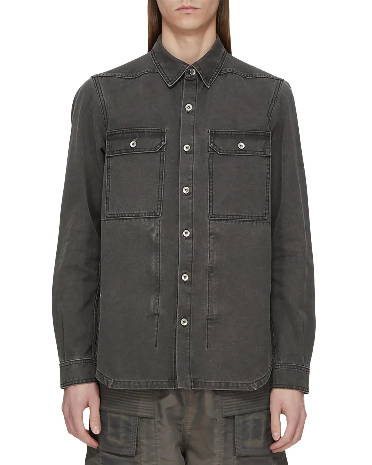 Denim Fitted Outershirt Denim Fitted Outershirt