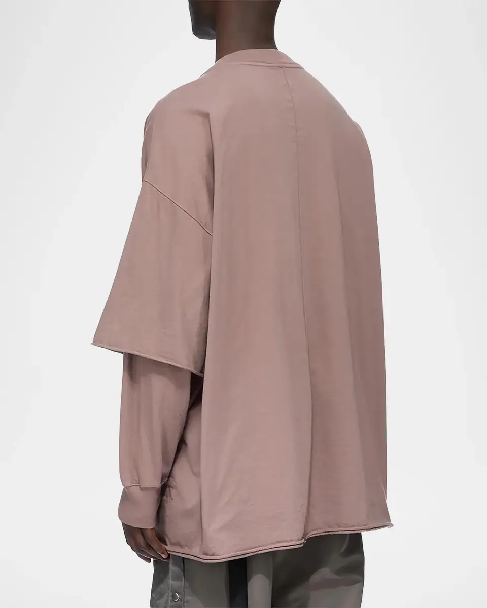 Rick Owens Tommy Hustler Cotton Layered Sweatshirt | Thumbnail 3