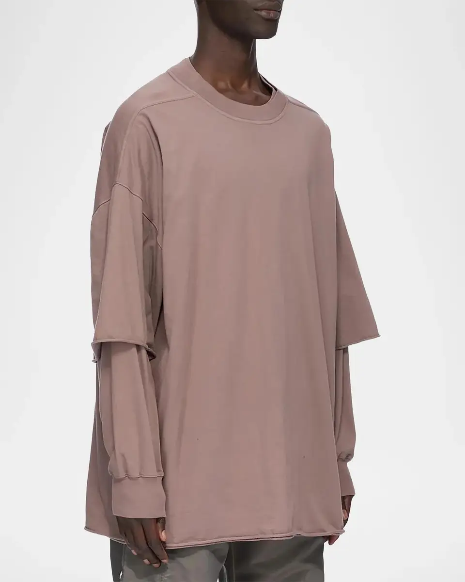 Rick Owens Tommy Hustler Cotton Layered Sweatshirt | Thumbnail 4