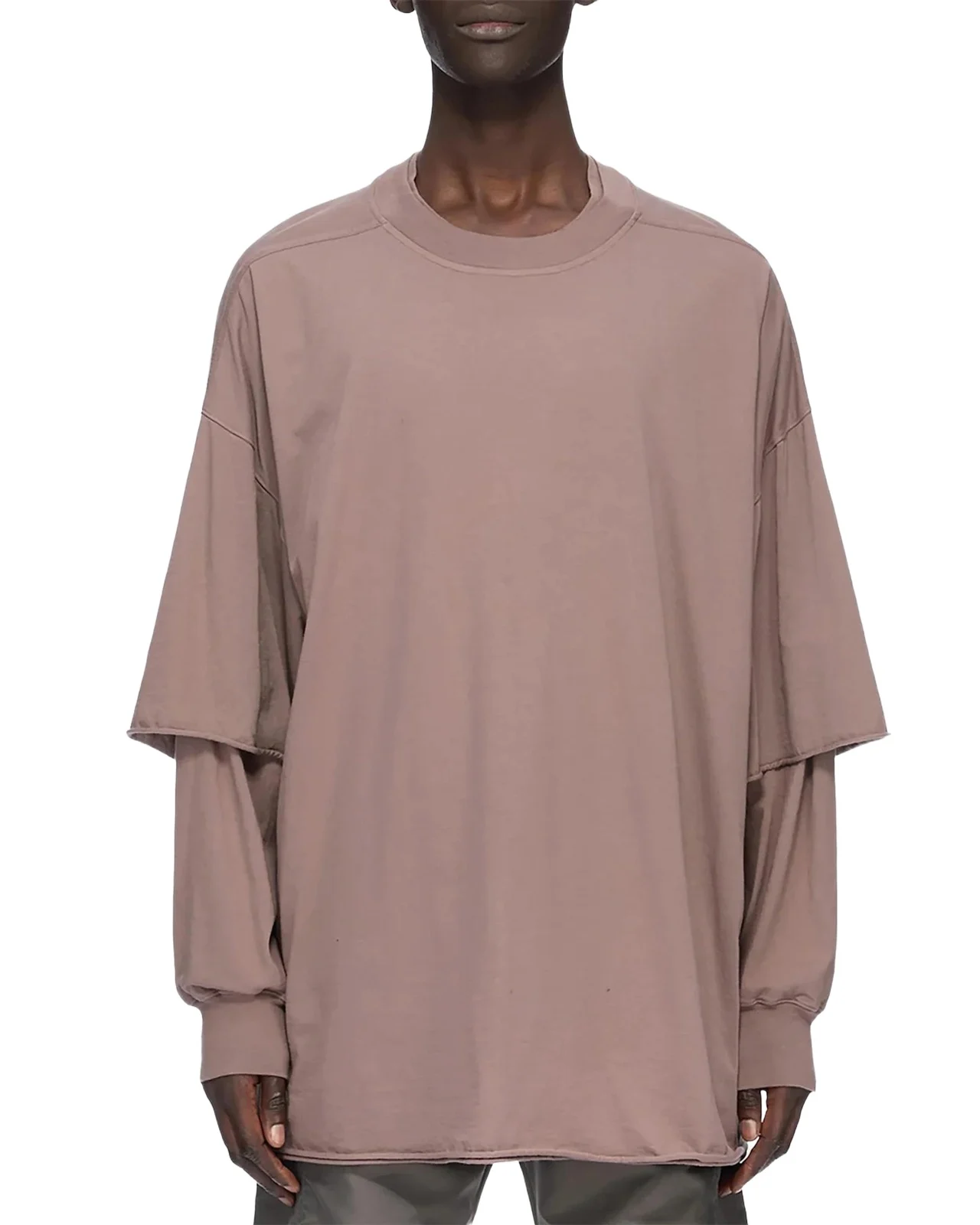 Rick Owens Tommy Hustler Cotton Layered Sweatshirt