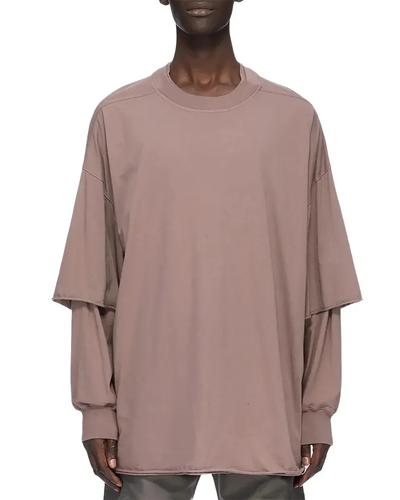 Rick Owens Tommy Hustler Cotton Layered Sweatshirt