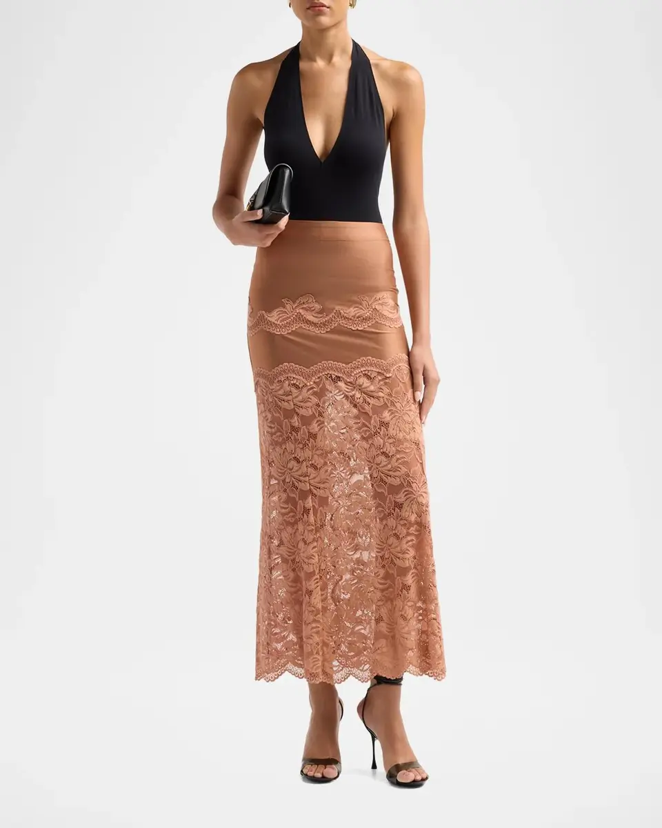 Carolina Herrera Lace-Trimmed Maxi Skirt | Thumbnail 2 Carolina Herrera Lace-Trimmed Maxi Skirt | Thumbnail 2