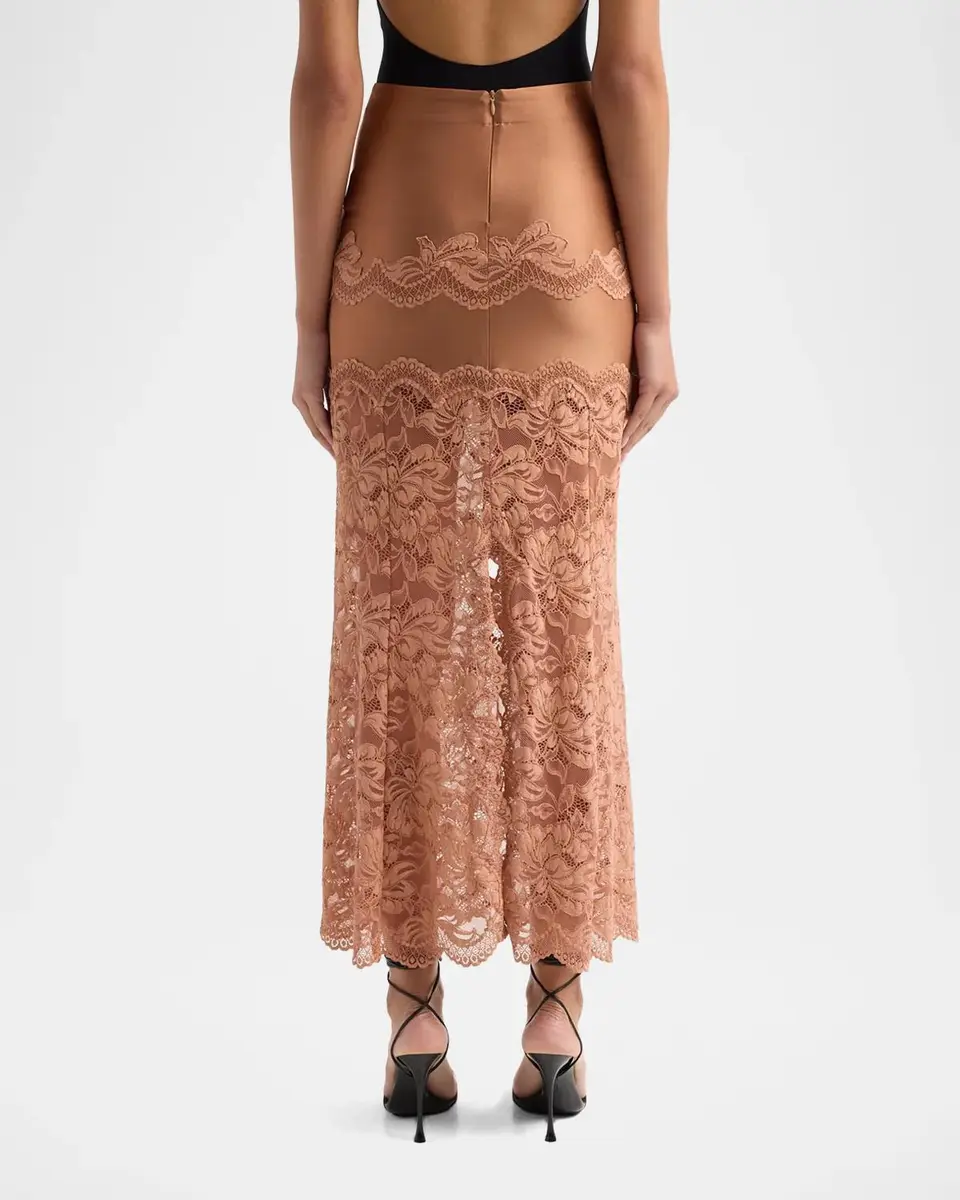 Carolina Herrera Lace-Trimmed Maxi Skirt | Thumbnail 3 Carolina Herrera Lace-Trimmed Maxi Skirt | Thumbnail 3
