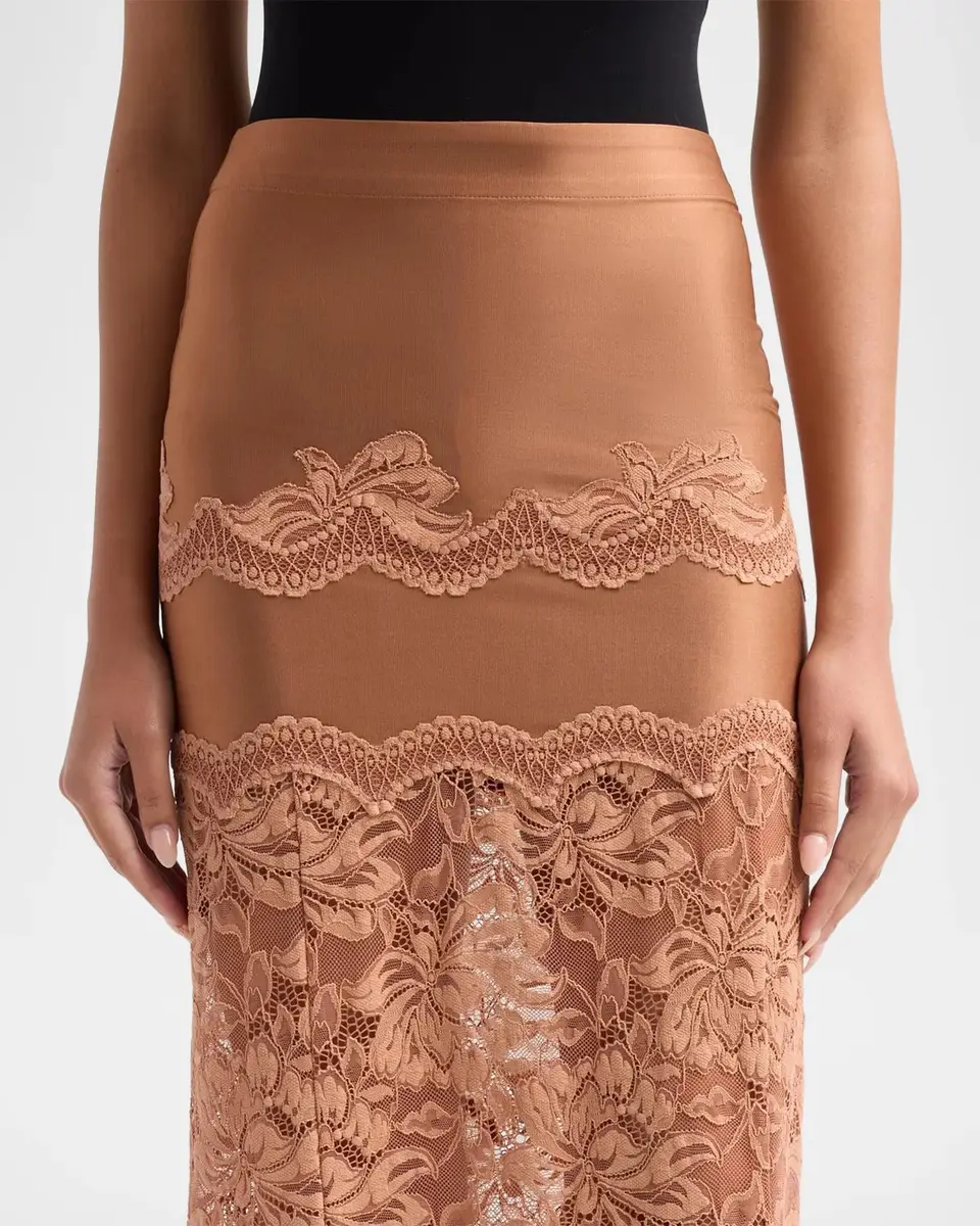 Carolina Herrera Lace-Trimmed Maxi Skirt | Thumbnail 5 Carolina Herrera Lace-Trimmed Maxi Skirt | Thumbnail 5