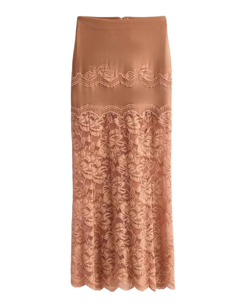 Lace-Trimmed Maxi Skirt Lace-Trimmed Maxi Skirt