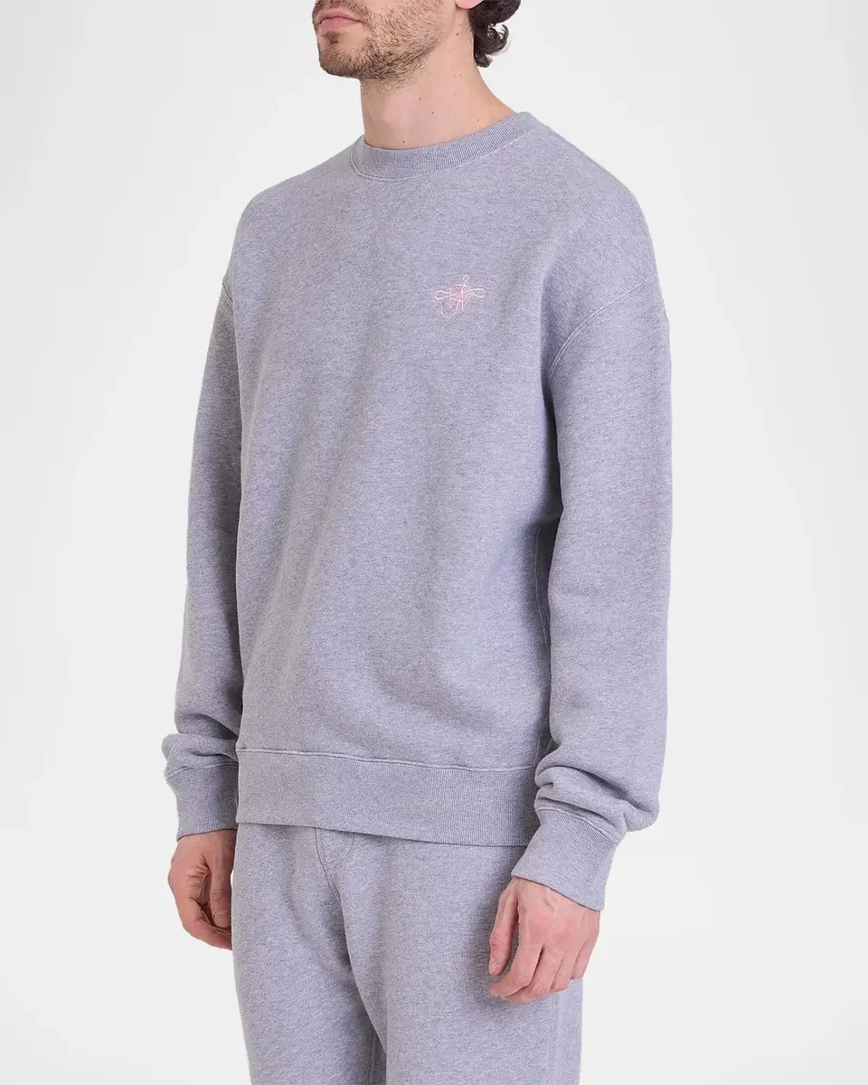 JW Anderson Ribbon Anchor Cotton Crewneck Sweatshirt | Thumbnail 5 JW Anderson Ribbon Anchor Cotton Crewneck Sweatshirt | Thumbnail 5