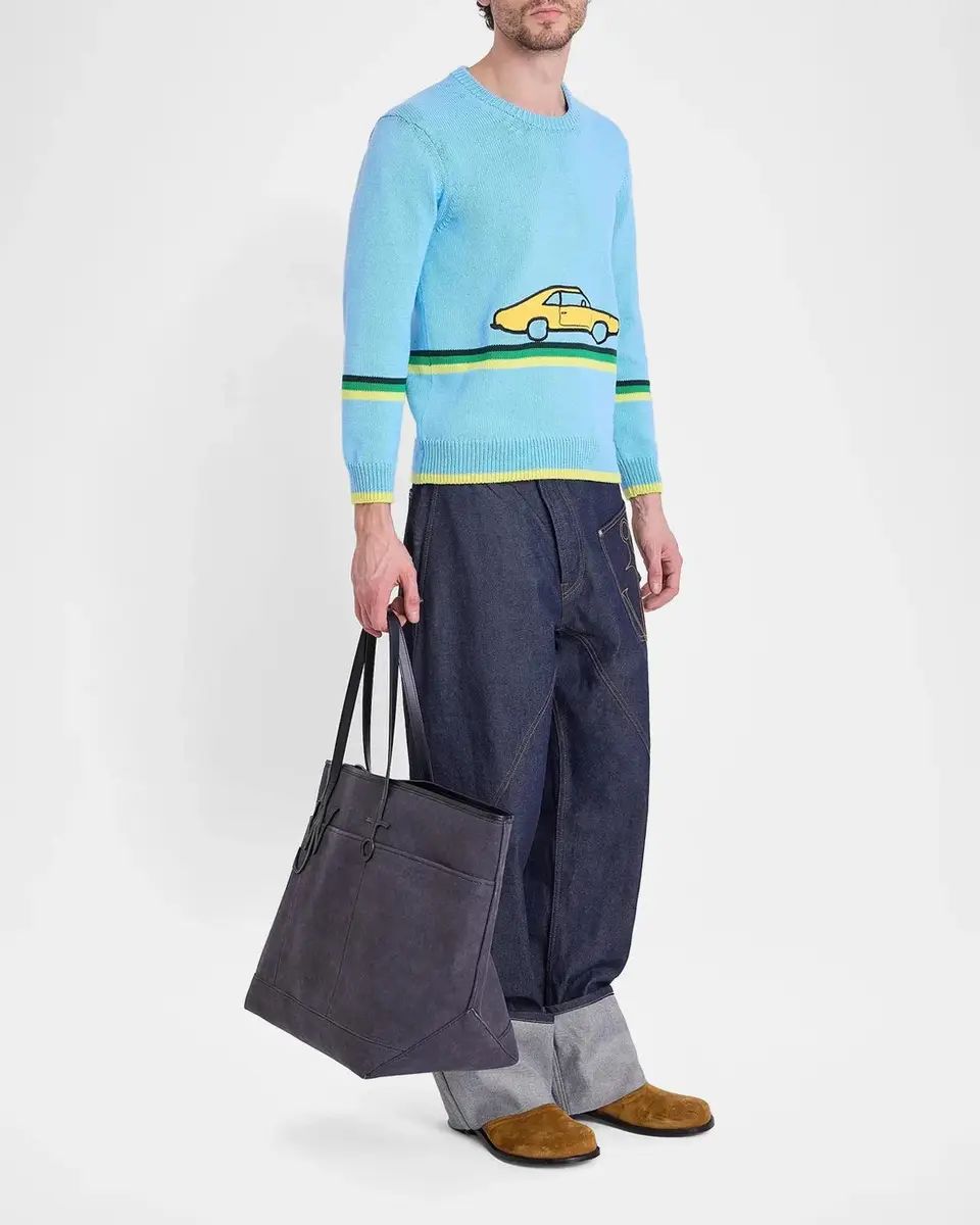 JW Anderson Graphic Cotton Crewneck Sweater | Thumbnail 2 JW Anderson Graphic Cotton Crewneck Sweater | Thumbnail 2