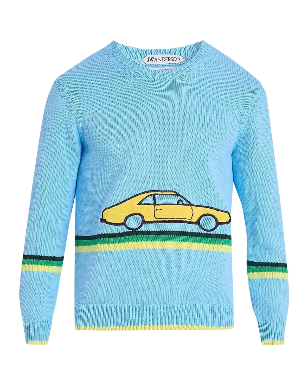 JW Anderson Graphic Cotton Crewneck Sweater