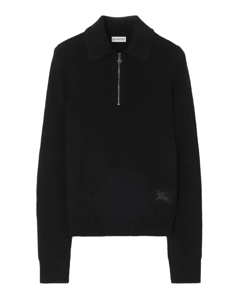 Cait Cashmere Quarter-Zip Sweater
