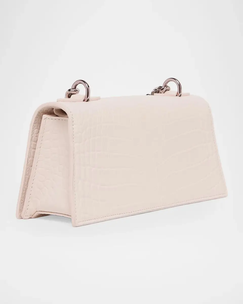 Alexander McQueen Jewelled Croc-Embossed Leather Shoulder Bag | Thumbnail 3 Alexander McQueen Jewelled Croc-Embossed Leather Shoulder Bag | Thumbnail 3