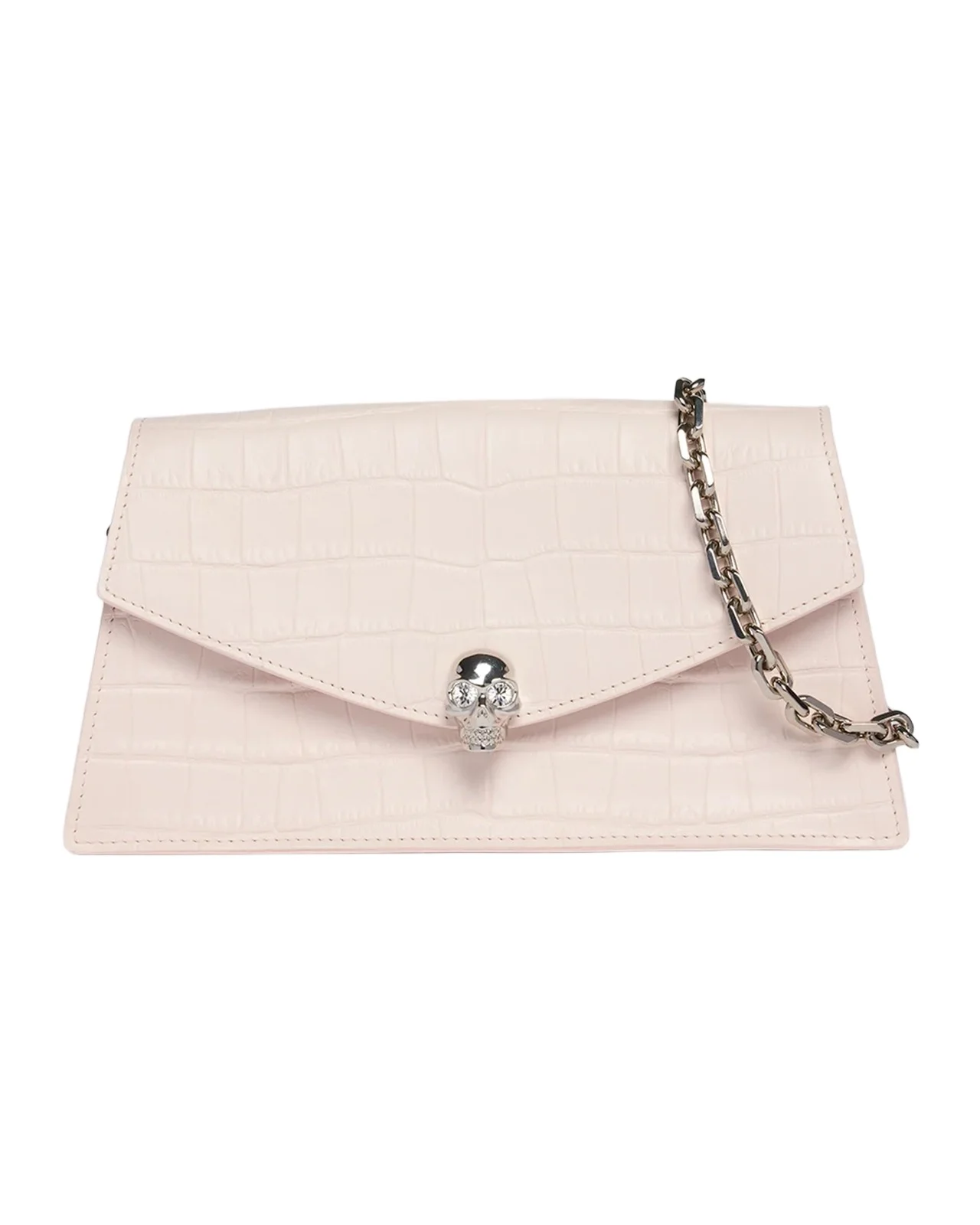 Skull Mini Croc-Embossed Leather Shoulder Bag Skull Mini Croc-Embossed Leather Shoulder Bag