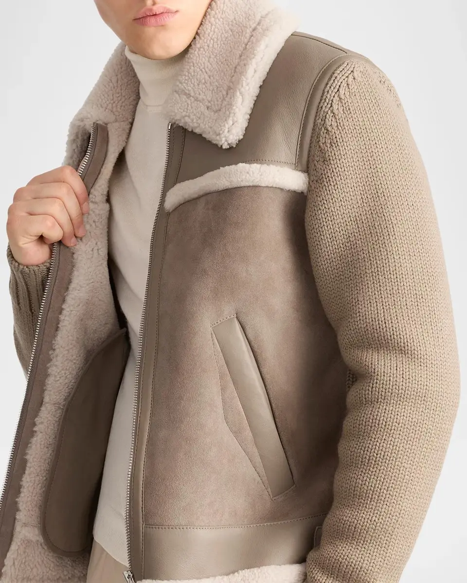 Mackage Men's Torrian Suede Shearling Jacket | Thumbnail 5