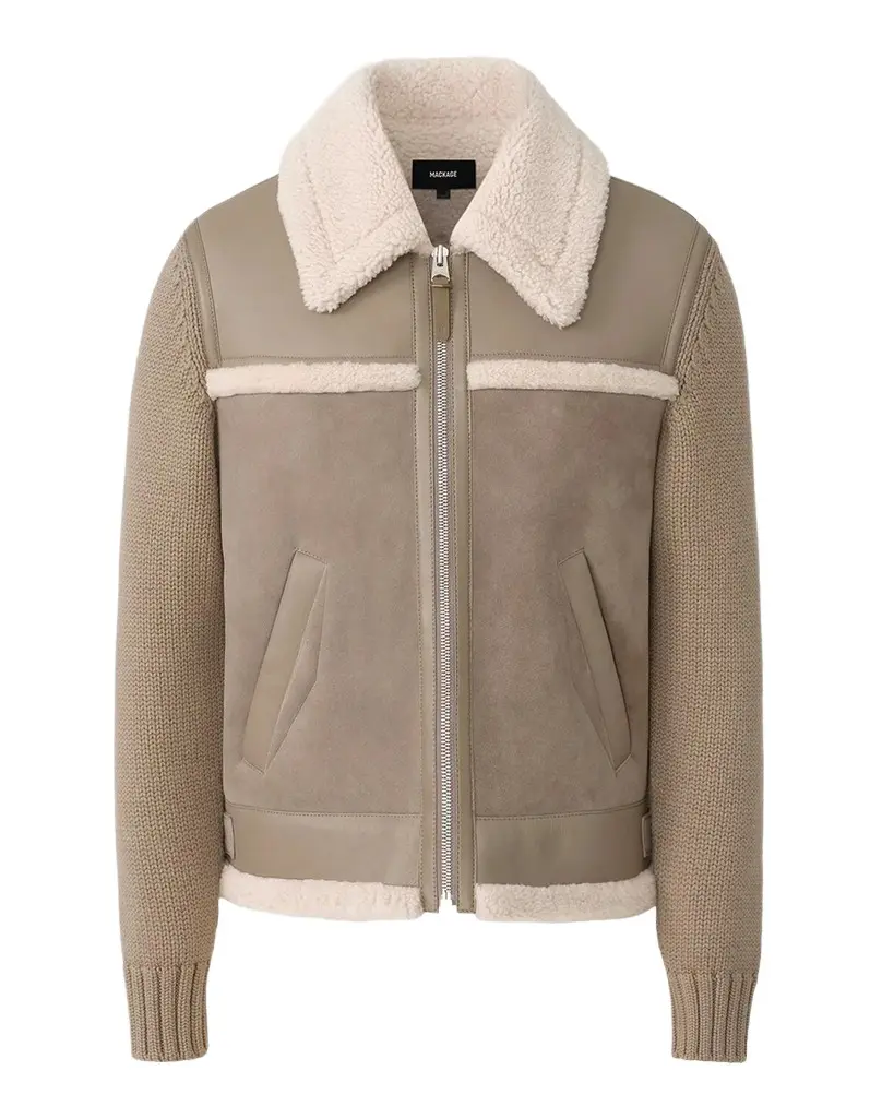 Mackage Men's Torrian Suede Shearling Jacket