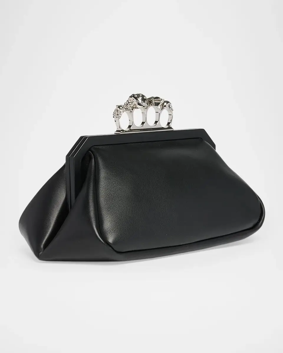 Alexander McQueen Knuckle Soft Leather Clutch Bag | Thumbnail 3