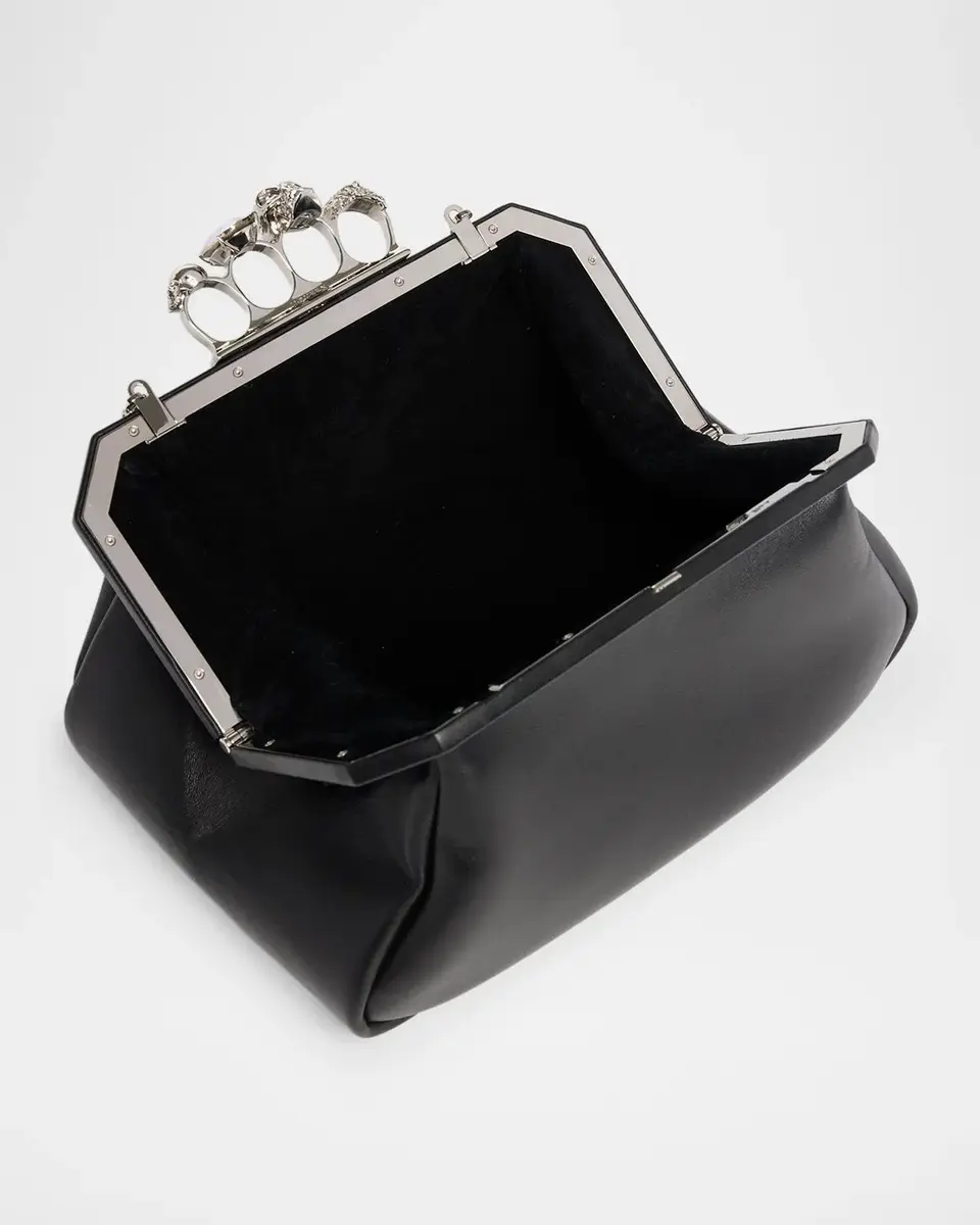 Alexander McQueen Knuckle Soft Leather Clutch Bag | Thumbnail 4