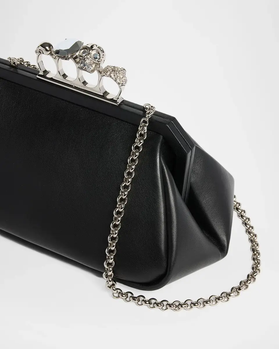 Alexander McQueen Knuckle Soft Leather Clutch Bag | Thumbnail 6