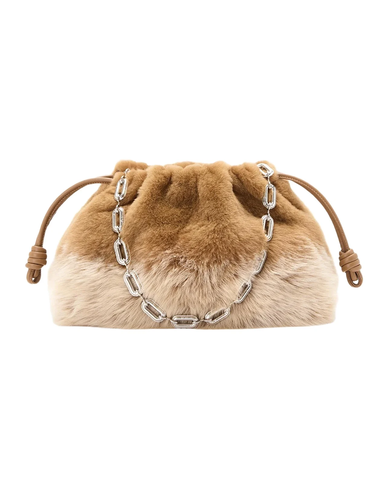 Loewe Flamenco Shearling Clutch Bag