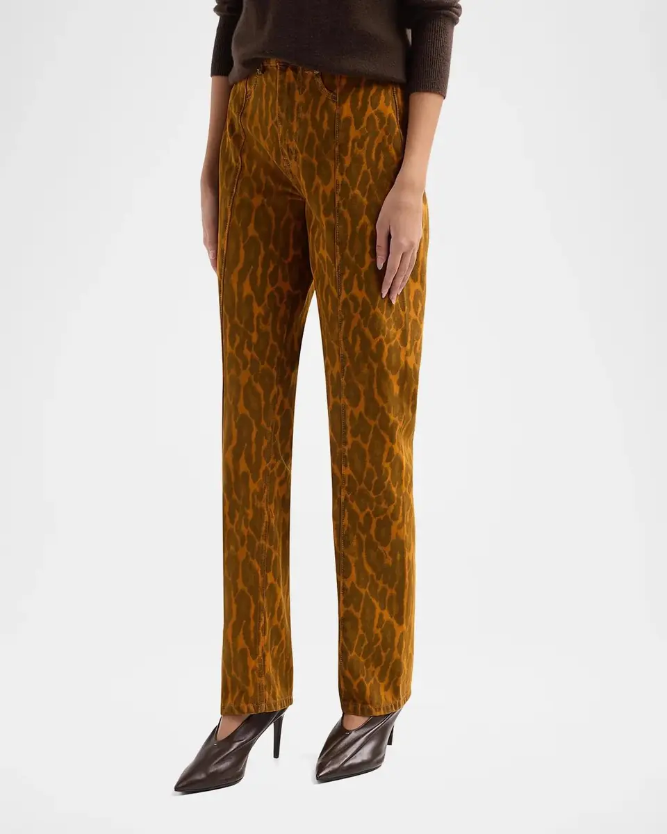 Ganni Print Denim Fold Jeans | Thumbnail 4