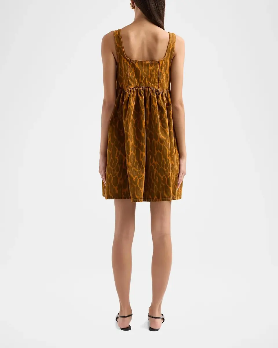 Ganni Print Denim Bubble Mini Dress | Thumbnail 3 Ganni Print Denim Bubble Mini Dress | Thumbnail 3