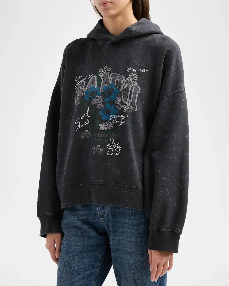 Ganni Isoli Crop Hoodie | Thumbnail 4