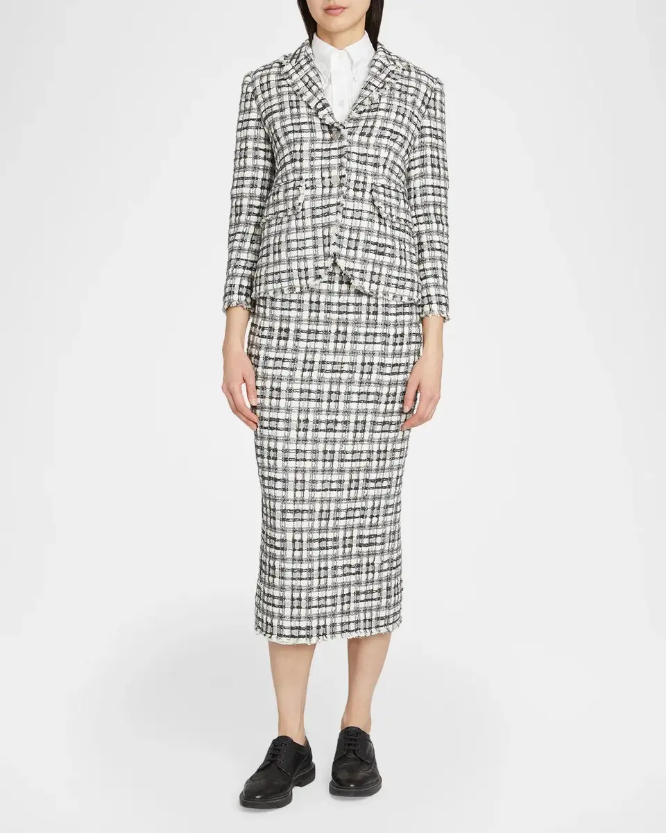 Thom Browne High Armhole Tweed Single-Breasted Sport Coat | Thumbnail 2
