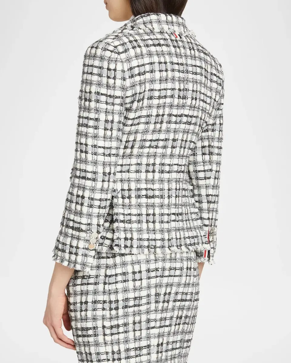 Thom Browne High Armhole Tweed Single-Breasted Sport Coat | Thumbnail 3