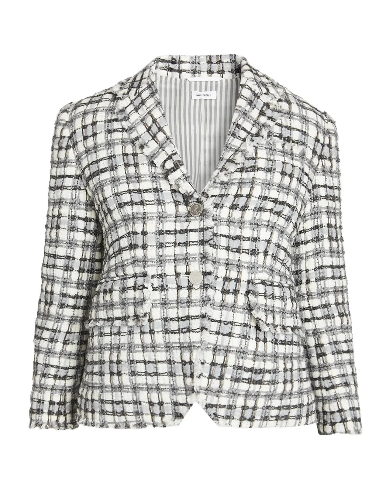 Thom Browne High Armhole Tweed Single-Breasted Sport Coat